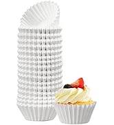 LotFancy 500pcs Mini Cupcake Liners, White Muffin Liners, No Smell, Greaseproof Paper Baking Cups...