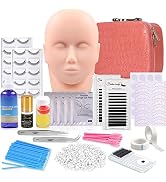 Eyelash Extension Kits, 17Pcs Professional Eyelash Grafting Training Tools Lashes Extension Pract...