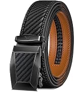BULLIANT Men Belt, Ratchet Leather Belt Adjustable for Gift Men Dress Casual Pants Jeans 1 3/8
