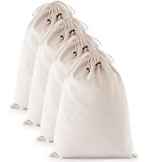 FantasyLife Shoe Bags for Travel, Washable Dust Bags for Storage & Packing, Flannel Shoe Pouch wi...
