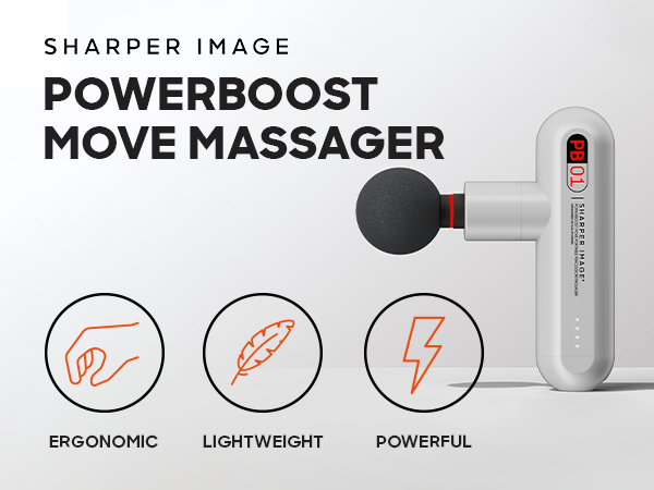 Sharper Image Powerboost Move Deep Tissue Portable Percussion Massager