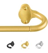 TVWOO Wrap Around Curtain Rods,Gold Curtain Rods 48 to 84 Inch,5/8 Inch Adjustable Blackout Curta...