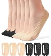FAYBOX No Show Socks Womens Ultra Low Cut Nylon Thin Socks for Flat Invisible Non Slip Liner Footies