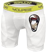 Youper Boys Youth Padded Sliding Shorts with Soft Protective Athletic Cup for Baseball, Football,...