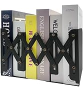 Ysenchan Heavy-Duty Adjustable Metal Bookends - Non-Slip Bookshelf Organizer for Desks, Decorativ...