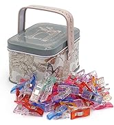 Performore Magik Clips, Multicolored, 100 Pack- Sewing Clips for Quilting and Crafts with Decorat...