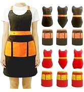 YWGYWG Waitress Apron with 3 Pockets Work Aprons for Women | Durable water-resistant fabric featu...