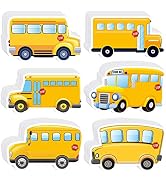 Whaline 120Pcs Back to School Bus Name Tags Stickers Yellow Bus Nameplate Labels Classroom Bullet...