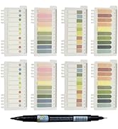YOUDEFUL 1600pcs Translucent Sticky Note Tabs, Morandi Page Markers for Annotating Books,Repositi...