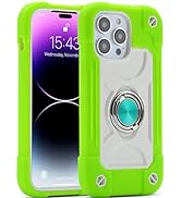 MARKILL Compatible with iPhone 14 Pro Max Case 6.7 Inch with Ring Stand, [Soft Silicone and Hard ...