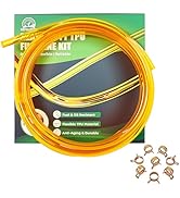 SSFOLPFEE Premium TPU Fuel Line Hose 10FT – 1/4" ID × 9mm OD with 8 Clamps | Fuel Hose for Lawn M...