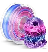 JAYO Silk Rainbow PLA+ Filament 1.75mm, Shiny Multicolor 3D Printer Filament, Fast Color Changes ...
