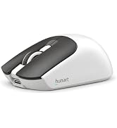 hunart H9 40g Compact Wireless Mouse, Bluetooth & 2.4GHz, Mist Black | Two Ways to Connect, USB-C...