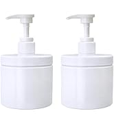Cosywell Pump Bottle Dispenser Plastic Pump Bottles Refillable Bottles Wide Mouth Jar Style Empty...