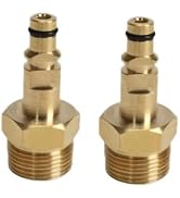 2Pcs Gold M22 Adapter High Pressure Washer Hose Adapter Pressure Pipe Quick Connector Converter F...