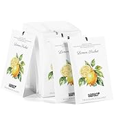 MYARO 12 Packs Lemon Scented Sachets for Drawer and Closet - Long Lasting Bathroom Odor Deodorize...