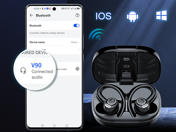 wireless earbuds with earhooks