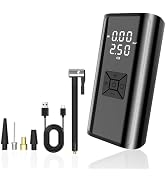 Tire Inflator Portable Air Compressor 150PSI Cordless Electric Tire Inflator Auto Tire Pump 4X Fa...