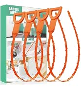 Drain Snake Hair Drain Clog Remover - 4 Pack Shower Snake Sink Unclogger Tool with Exquisite Pack...