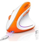 Uineer Ergonomic Vertical Mouse, Tri-Mode Wireless, Rechargeable, 4 DPI | Bluetooth 5.0/4.0 and 2...