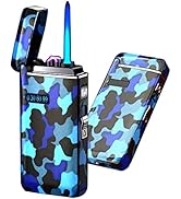 Electronic Lighter, USB Rechargeable Lighter, Jet Flame Torch Lighter Electric Lighter Refillable...
