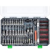 Magnetic Impact Nut Driver Set, Metric & SAE Driver Bit Set with Socket Adapters, Bit Holder, Win...