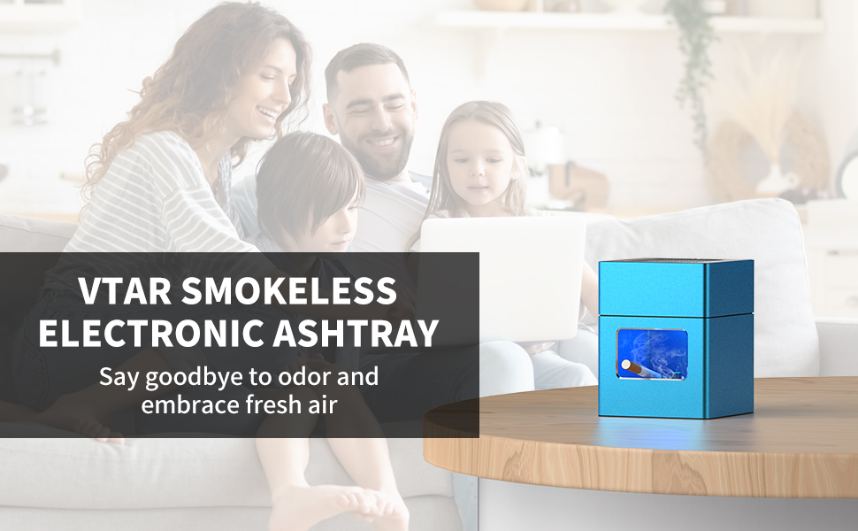 Rechargeable Mini Ashtray Detachable Ashtray with Lighter Aluminum Smokeless Trash Can USB Portable