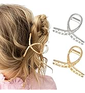 Brinie Hair Claw Clips Small Gold Hair Clips Metal Claw Clips for Thick Hair Styling Clips Jaw Ha...