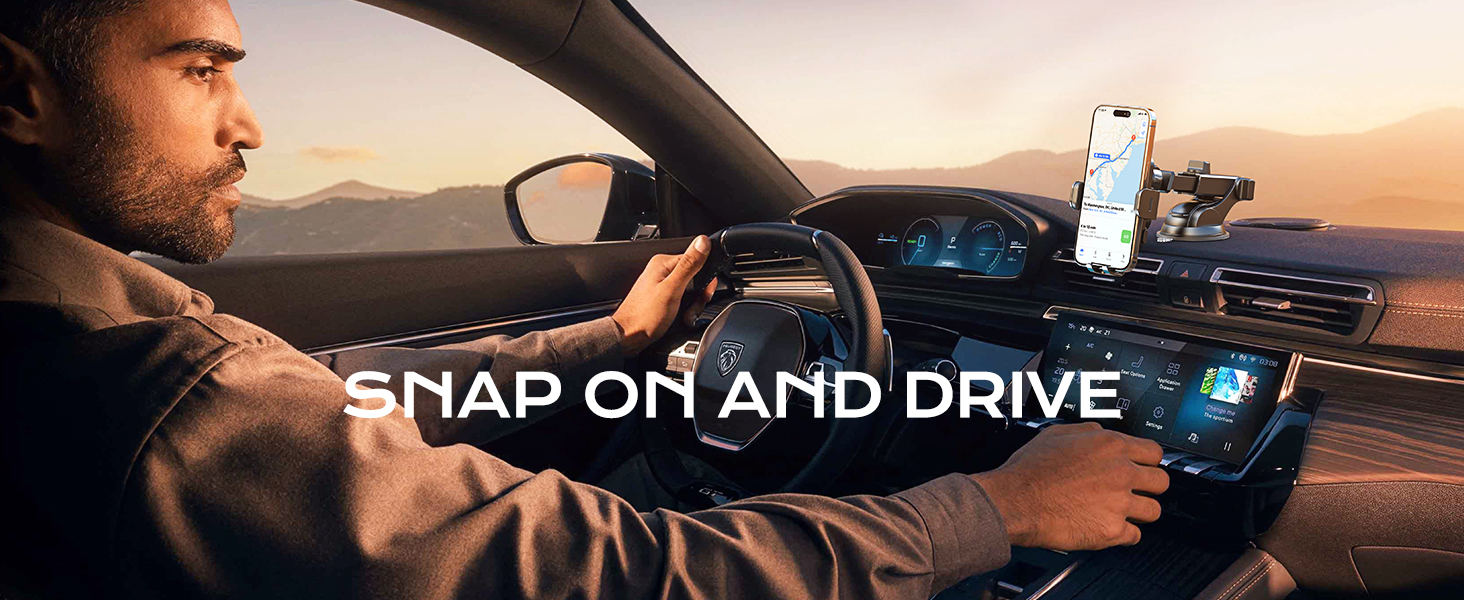 driving with our wireless car charger phone holder