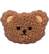 Brown Bear Plush Iron On Patch, Cute Cartoon Clothes Appliques, Creative Animal Badges, Soft Sewi...