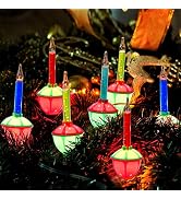 Goothy Multicolor Bubble Lights Set, 11Ft Vintage Outdoor Christmas String Lights with 8 Multicol...
