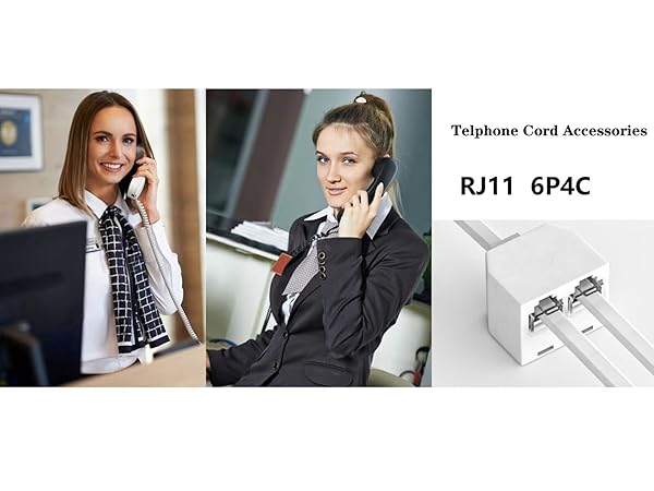 Phone Line Splitter,Telephone Splitter,with RJ11 6P4C Plugs