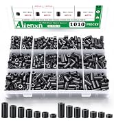 Aienxn 1010PCS Black Nylon Spacers Kit, 14 Sizes- 3mm,5mm,6mm,8mm,10mm,12mm,15mm Length for M3 M4...