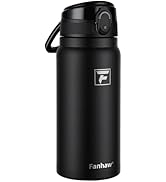 Fanhaw 20 Oz Insulated Stainless Steel Water Bottle with Chug Lid – Wide Mouth, Leak-Proof, BPA-F...