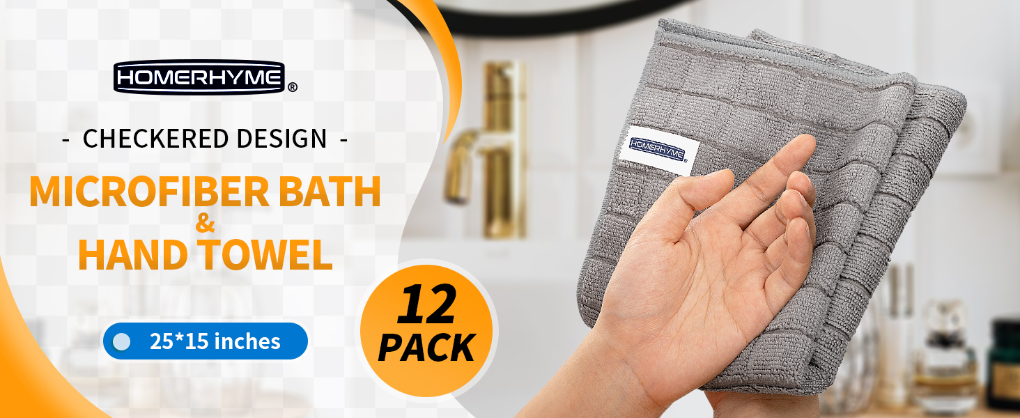 Microfiber Bathroom Hand Towels