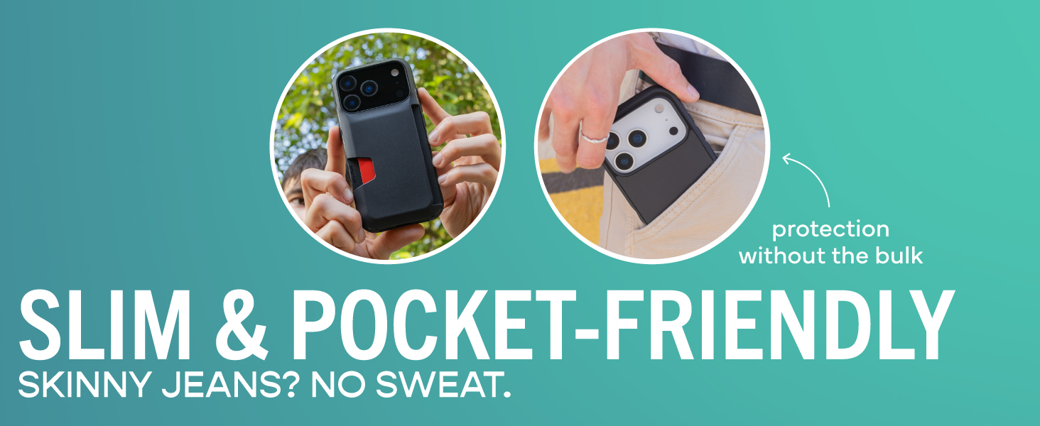 Smartish Wallet Slayer for iPhone 17 Pro - slim profile fits skinny jeans, perfect for minimalists