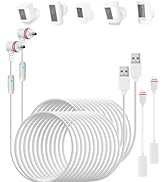 LIFEMOI 1Pack 24.9 ft/7.6m USB Power Charging Cable with Type-C Adapter Cable and LED Alert Light...