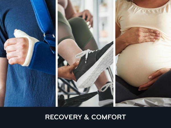 Elastic shoelaces for recovery, swollen feet, limited mobility, and comfort.