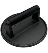 Dbbsfst Heavy-Duty Smash Burger Press 6.3-Inch Round Burger Smasher Cast Iron Grill Weight with T...