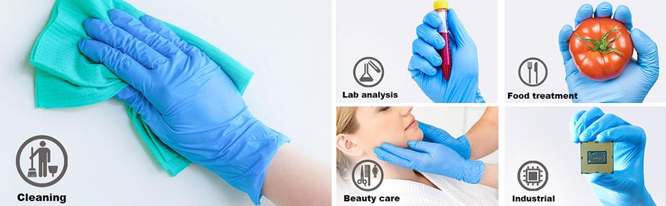 multi-function nitrile vinyl gloves medium