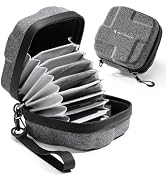 K&F CONCEPT 10 in 1 Lens Filter Case, Hard Shell Camera Filter Pouch Up to 82mm with Hand Strap, ...