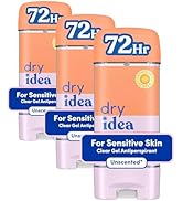 Dry Idea Gel Deodorant & Antiperspirant | 72-Hour Protection | Unscented | Hypoallergenic | Pack ...
