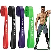 LEEKEY Pull Up Assistance Bands,Muit Levels Resistance Bands for Senior/Adults,Exercise Bands wit...