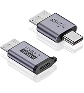 Poyiccot USB C to Micro B Adapter (2 Styles), USB C Male to Micro B Male Adapter+USB C Female to ...