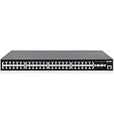 Intellinet 54-Port L2+ Fully Managed PoE+ Gigabit Switch, 48x RJ45 10/100/1000, 6X 10G SFP+ Uplin...