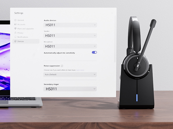 wireless headset with mic for work