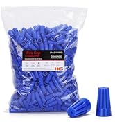 HKS 1000 PCS Blue Wire Caps - AWG 22-14,Twist-On Screw Nuts Insulated Insertion Electrical Wire C...