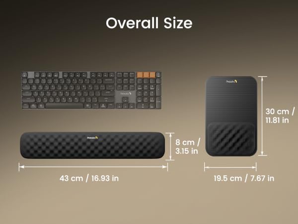 Ergonomic Mouse Pad with Wrist Rest Black