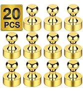 Tiergrade Metallic Magnets, Refrigerator Magnets, 20 Pack Gold Magnetic Push Pins, Strong Fridge ...