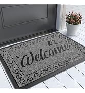 Yimobra Welcome Mat, Heavy Duty Sturdy Door Mats for Home Entrance Outdoor Indoor, Front Doormat ...